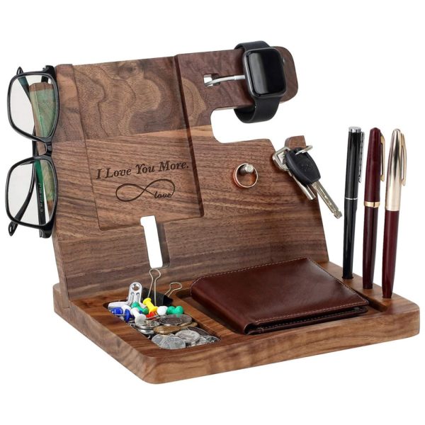 ectqzd96d7z70b_0 jpg - Awofer SB 002 Porta Chaves e Organizador Tudo em Um de Madeira com Suporte para Celular, Marrom