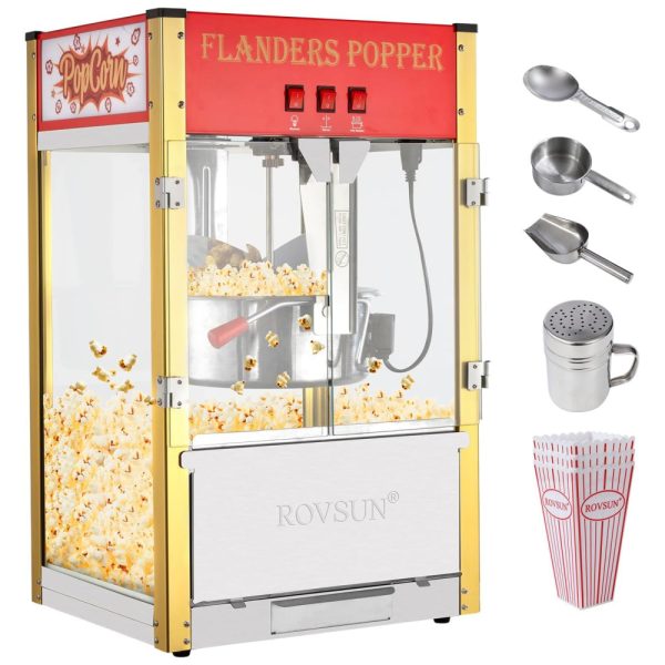 ectq213vxwjc0b_0 jpg - Máquina de Pipoca Comercial de Bancada ROVSUN Chaleira de 0,56g e Colher de Aço Inox para Pipocas Deliciosas