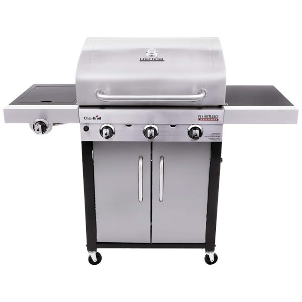 ectq2ncxiqm10b_0 jpg - Churrasqueira a Gás 24.000 BTU com 3 Queimadores, 2 Portas e 1 Queimador Lateral em Aço Inoxidável, CHAR BROIL 463371719, Prateado