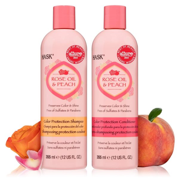 ectq6dpsndp70b_0 jpg - Shampoo e Condicionador Óleo de Pêssego Todos os Tipos de Cabelos Sem Glúten 355ml, HASK EXOTICS, Rosa chiclete