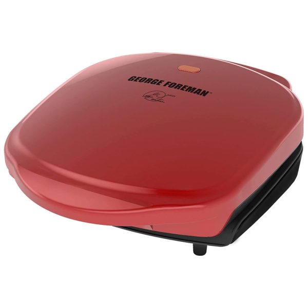 ectq8urftbn10b_0 jpg - Grill 2 Porções, 110v, GEORGE FOREMAN GR10RM, Vermelho