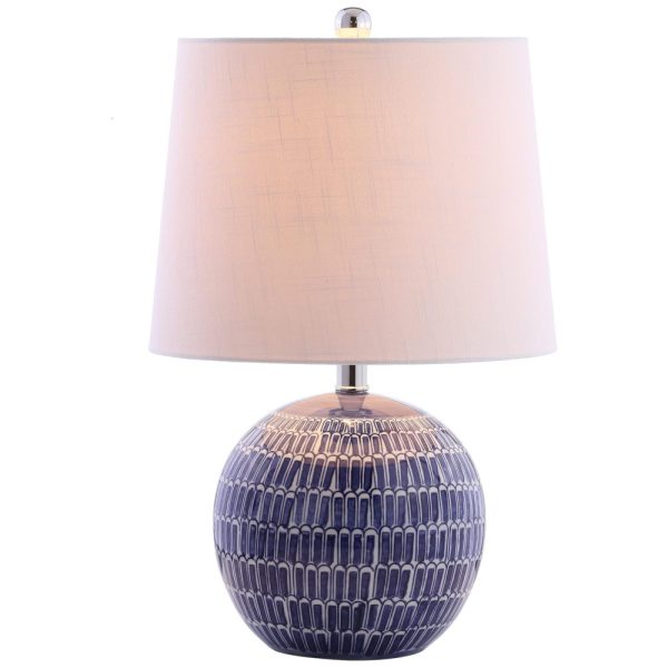 ectqc73d4cg70b_0 jpg - Abajur Luminária de Mesa em Cerâmica, Estilo Contemporâneo com 53 cm de Altura para Quarto, Sala de Estar e Escritório, 110V 100W, JONATHAN Y, Azul Marinho