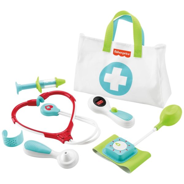 ectqcwhx4ni10b_0 jpg - Kit Médico Fisher Price com 7 peças para brincar de médico. Ideal para crianças a partir de 3 anos. Inclui bolsa e acessórios em tamanho infantil.
