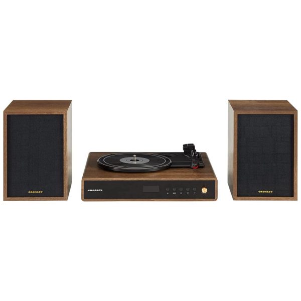 ectqdw1mp1v90b_0 jpg - Toca discos Crosley CR7019A WA Alto 3Speed com Bluetooth, Rádio FM e Caixas de Som Estéreo Correspondentes, Nogueira