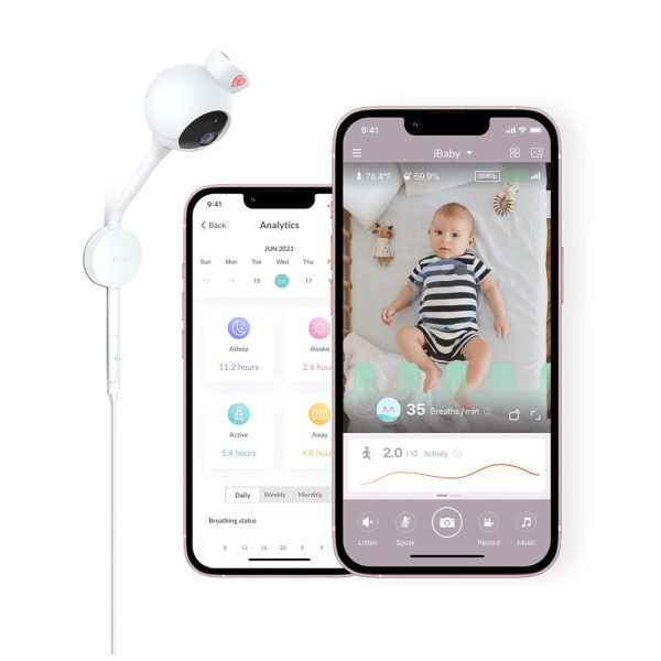ectqfs69vkf90b_0 jpg - Babá Eletrônica Monitor com Vídeo e Áudio Câmera Wi Fi e Sensor de Movimento, IBABY i2, Rosa