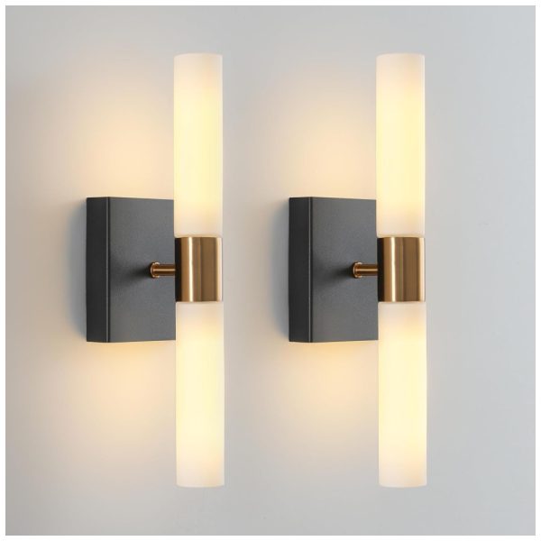 ectqhbjpy75c0b_0 jpg - Conjunto de Luminárias de Parede em Estilo Moderno, 2 Peças, 110V 10W, KUZZULL, Preto Fosco