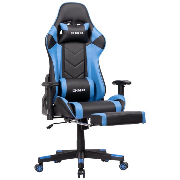 ectqk9gyqbm70b_0 jpg - Cadeira Gamer Ergonômica Giratória Ajustável com Apoio para os Pés, e, OHAHO, Azul