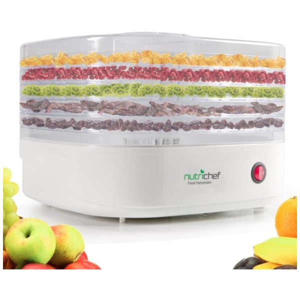 ectqknkk4p770b_0 jpg - Desidratador de Alimentos Professional 5Trays, NUTRICHEF AZPKFD06, Branco