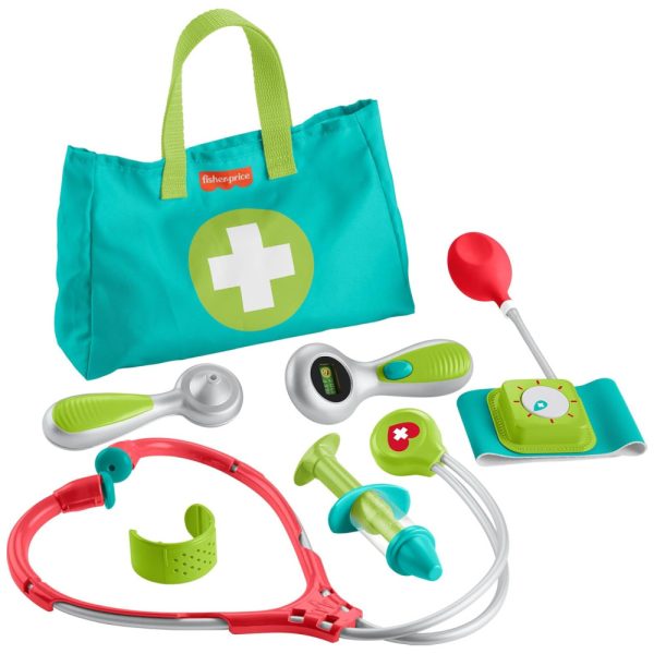 ectqkrtv7gpc0b_0 jpg - Kit Médico Fisher Price 7 Peças para Fantasia e Roleplay 3 Anos