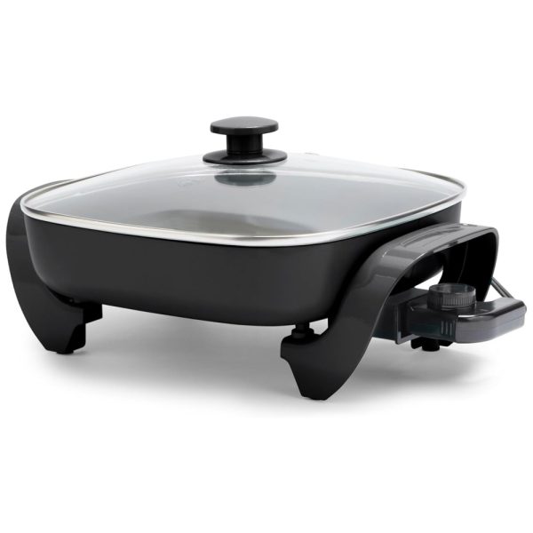 ectqlkvpkk890b_0 jpg - Frigideira Elétrica Quadrada GreenLife 30cm 4,7L, Tampa de Vidro com Saída de Vapor, Revestimento Antiaderente Cerâmico sem Substâncias Tóxicas, Controle de Temperatura