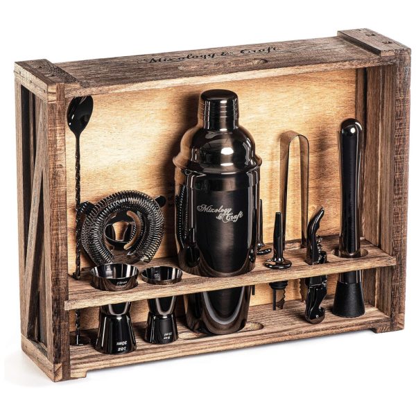 ectqll7d3ct70b_0 jpg - Mixology Kit Bn Profissional 11 Peças em Aço Inoxidável com Suporte Rústico