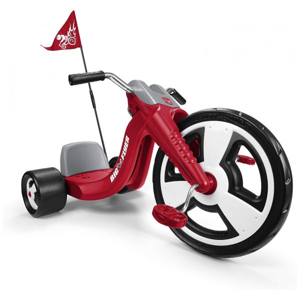 ectqmdupd6m10b_0 jpg - Triciclo Infantil com Mastro de Bandeira para crianças de 3 a 7 Anos, Radio Flyer Big Flyer Sport, Vermelho