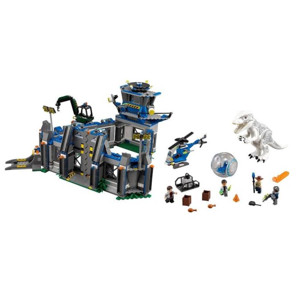 ectqmvr9bpu00b_0 jpg - Jurassic 75919 Kit de Construção Mundo Indominus Rex com 1156 Peças, LEGO 6103351, Cinza