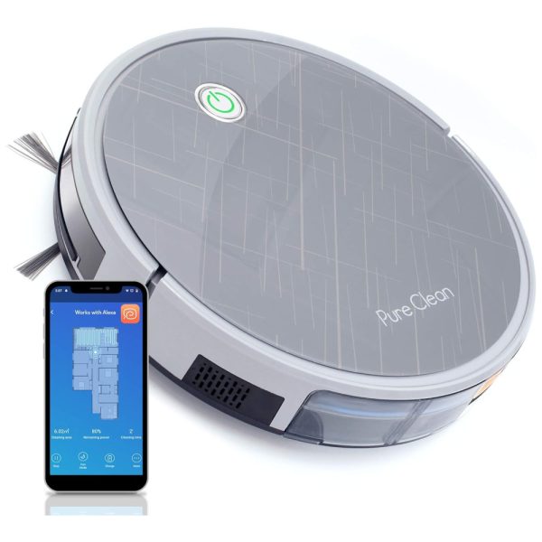 ectqmxwqpfk70b_0 jpg - Aspirador de Pó Robô Inteligente e Automático com AutoCarga, Alexa e App Controle, 110v, PURECLEAN PUCRC660, Cinza
