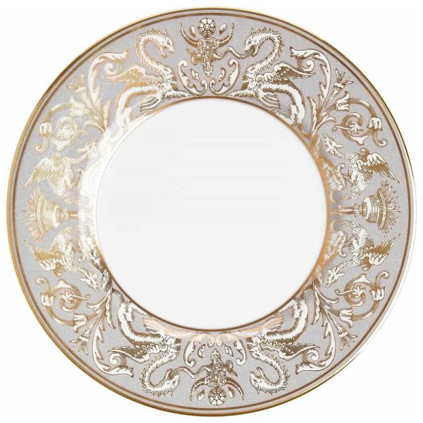 ectqpjsb8wmb0b_0 jpg - Prato para Salada de 24 cm, Mais Elegância em Sua Mesa com Formato Redondo e Material de Porcelana Fina de Osso, Wedgwood Renaissance, Cinza e Branco