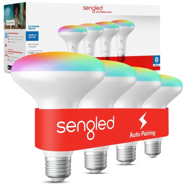 ectqqdfhkv690b_0 jpg - Lâmpada LED Colorida Inteligente Wi Fi, Controle de Voz, 65W, 4 Un, SENGLED B12 N1E, Azul