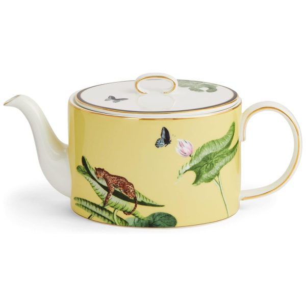 ectqqj3nqv1b0b_0 jpg - Bule de Chá 1L com Material de Porcelana Fina e Design Exótico Inspirado na Flora e Fauna Amazônica, Wedgwood 1061851, Amarelo e Branco