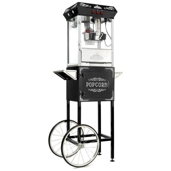 ectqry0f0sm10b_0 jpg - Carrinho de Pipoca Retro com Panela de 236 mL Produz até 10 Kg, 110V 850W, Olde Midway Vintage, Preta