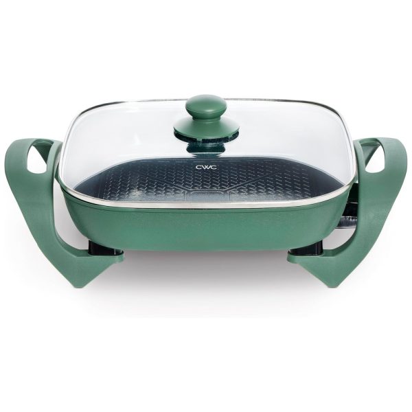 ectqsn2xkw9d0b_0 jpg - Panela Elétrica COOK WITH COLOR 30cm x 30cm com Revestimento Cerâmico Antiaderente, Livre de Substâncias Nocivas, 1400W, Tampa de Vidro, Controle de Temperatura