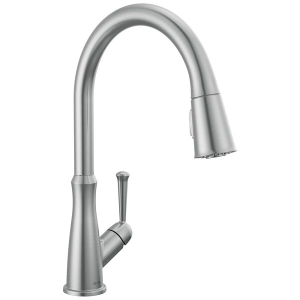 ectqvhm6s16b0b_0 jpg - Torneira Cozinha com Pulverizador Pull Down e Ancoragem Magnética, Ártico Inoxidável Delta Westville 9110 AR DST, Níquel Escovado
