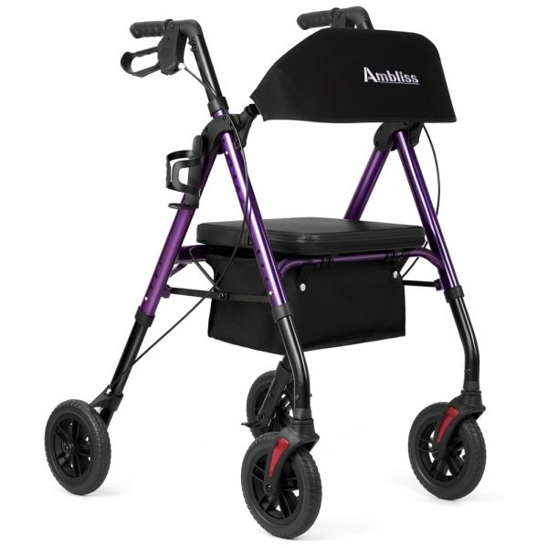 ectqxkgq6vyd0b_0 jpg - Walkers Rollator com assento para idosos. 8 rodas. 136,05 Quilos. Capacidade de peso. Caminhantes rolantes leves com