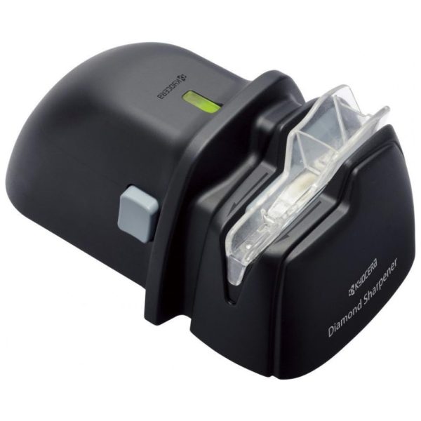 ectqy5tdskb00b_0 jpg - Afiador de Facas Elétrico com 2 Estágios e para Lâminas de Cerâmica e Metal, 110v, KYOCERA DS 38, Preto
