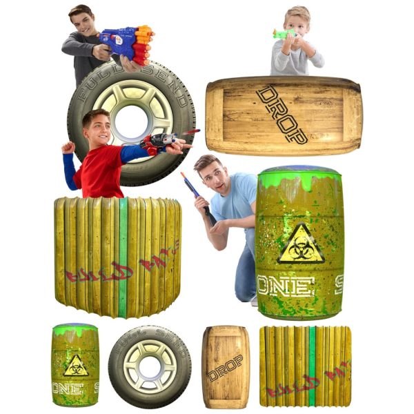 ectqzl5jgkyb0b_0 jpg - Obstáculos Infláveis para Paintball com 8 Peças, Skywin, Verde