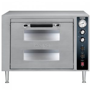 Forno de Pizza Duplo Waring WPO700 Inox 240V 3200W Duas Câmaras 66x71x53 cm