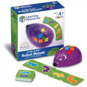 Learning Resources Code & Go Robot Mouse – Kit Educativo com Mouse Programável e 30 Cartões de Codificação para Crianças 5+