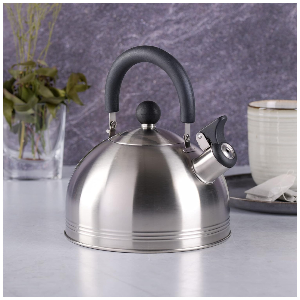 Chaleira de Chá 1.5L com Apito Aço Inoxidável MR. COFFEE 91408.02 Prateado - Imagem 2