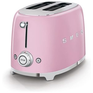 Torradeira Elétrica 50s Retro 2 Fatias 6 Níveis Sombra claro claro 110v SMEG TSF01PKUS Rosa claro