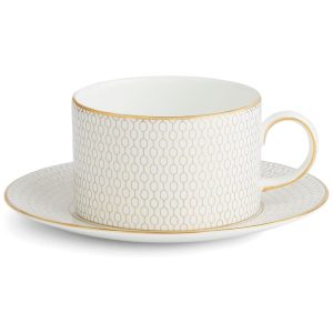 Xícara e Pires Elegância e Sofisticação em Sua Mesa com Capacidade de 180mL e Material de Porcelana Wedgwood 40007548 Branco