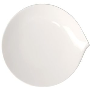 Prato de Jantar para Todas as Ocasiões com Estilo Moderno Formato Curvo e Material de Porcelana Villeroy Boch Branco
