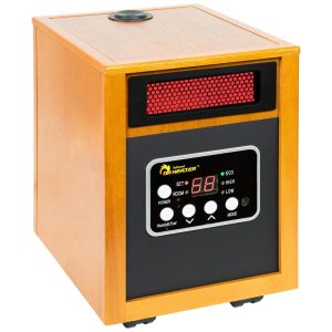 Aquecedor Elétrico Portátil com Umidificador 1500W 110V Dr. Infrared Heater Marrom e Preto