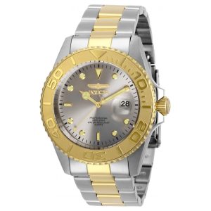 Relógio Masculino Invicta Pro Diver 43mm em Aço com Detalhes em Dourado 29950