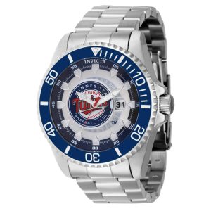 Relgio Masculino MLB Minnesota Twins em Ao Inoxidvel de 47mm - Invicta ZG-43470.