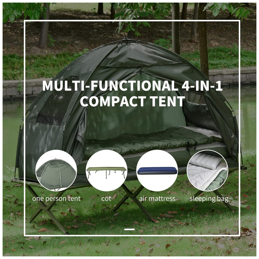 Barraca Suspensa Portátil para Acampamento Camping OUTSUNNY B2 0006 Verde - Imagem 3