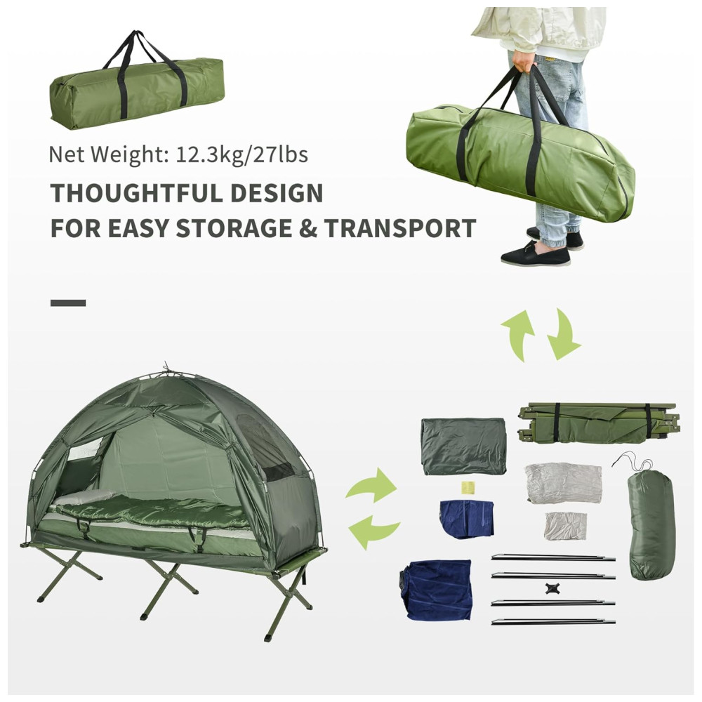 Barraca Suspensa Portátil para Acampamento Camping OUTSUNNY B2 0006 Verde - Imagem 4