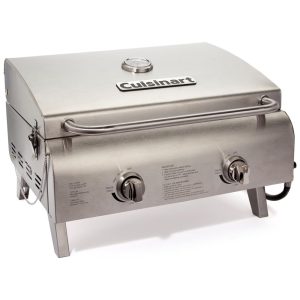 Grill Churrasqueira Gás De Mesa Profissional Aço Inox CUISINART CGG 306 Prateado