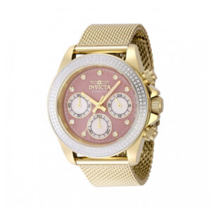Relógio Invicta Elite Diamond com 071 Quilates de Diamantes Mostrador Madrepérola 38mm Dourado 48790