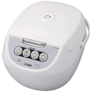 Panela de Arroz Elétrica 24L com prato Tacook 110V 670W Tiger JBVA18U Branco