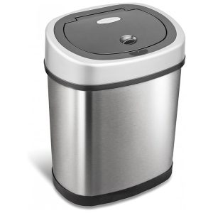 Lixeira Automática 12 L com Sensor de Movimento Infravermelho sem Toque NINESTARS Prata