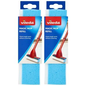 Refil Mop Esponja Vileda Magic 2 Unidades Azul
