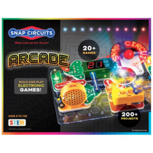 Snap Circuits Arcade – Kit Educacional de Eletrônica com Mais de 200 Projetos e 20 Jogos Interativos para Crianças a Partir de 8 Anos