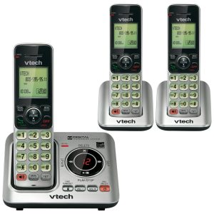 Telefone sem Fio 3 DECT 6.0 com 3 Handsets VTECH CS6629 3 Preto