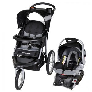 Carrinho de Bebê com Cadeira para Carro Baby Trend Corredor Preto e Branco