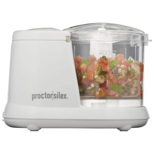 Mini Processador de Alimentos Manual 360mL em Aço Inoxidável 110V 70W Proctor Silex Branco