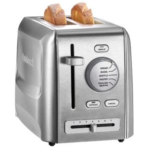 Torradeira com 2 fatias900W aço inoxidável 110v CUISINART CPT 620 Prateado