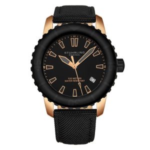 Relógio Masculino Stuhrling Yara 2001 Quartzo 44mm Preto