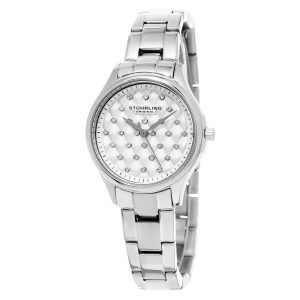 Relógio Stuhrling Audrey 783 com Mostrador Prateado e Pulseira de Aço Inoxidável Prata de 30mm.